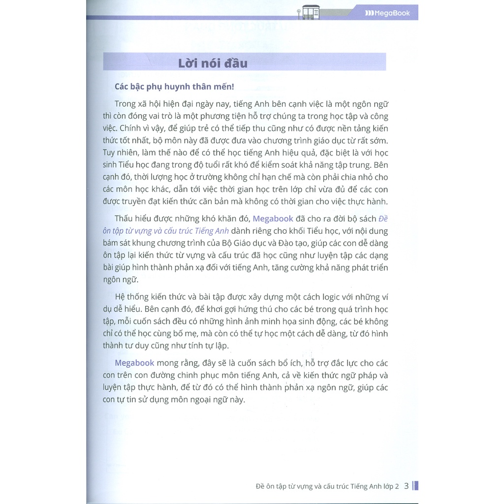 Sách - Đề Ôn Tập Từ Vựng Và Cấu Trúc Tiếng Anh Lớp 2