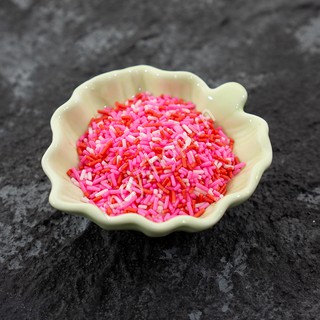 Cốm đường trang trí bánh tăm đỏ trắng hồng - anshop