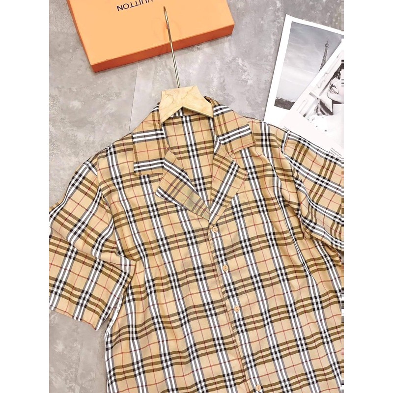 áo sơ mi kẻ bbr cổ vest