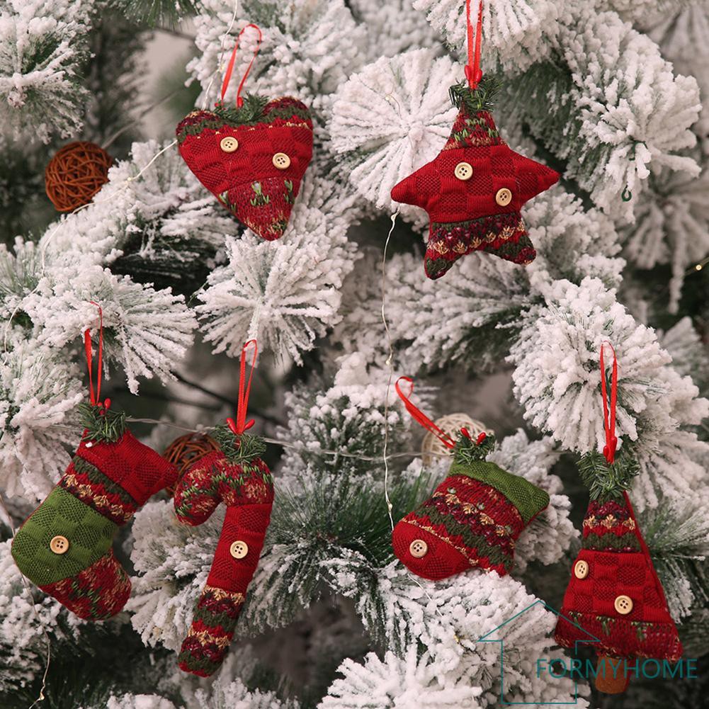 Ready Stock&Christmas Tree Crutches Door Plate Hanging Drop Ornaments  Decoration