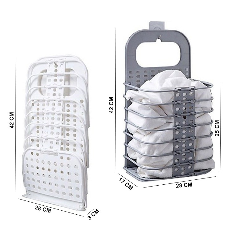 Giỏ đựng quần áo treo tường, giỏ đựng đồ dơ, đồ chơi gấp gọn Việt Nhật - MTDDT