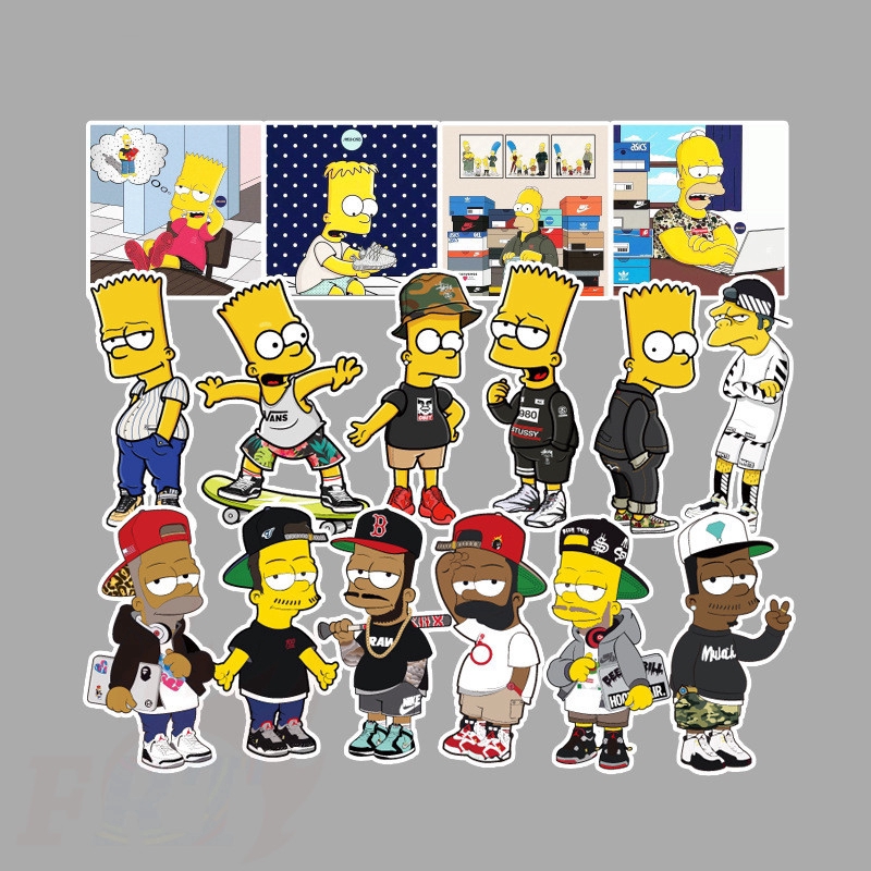 ❉ The Simpsons - Series 03 Stickers ❉ 50Pcs/Set Mixed Luggage Laptop Skateboard Decals Doodle Stickers