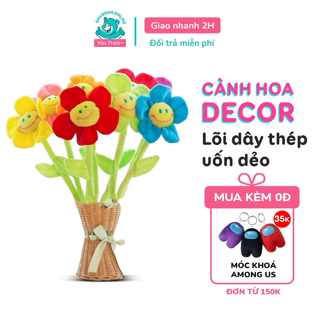 Cành Hoa Bông Decor Nhiều Màu Sắc Cao Cấp Gấu Bông Online