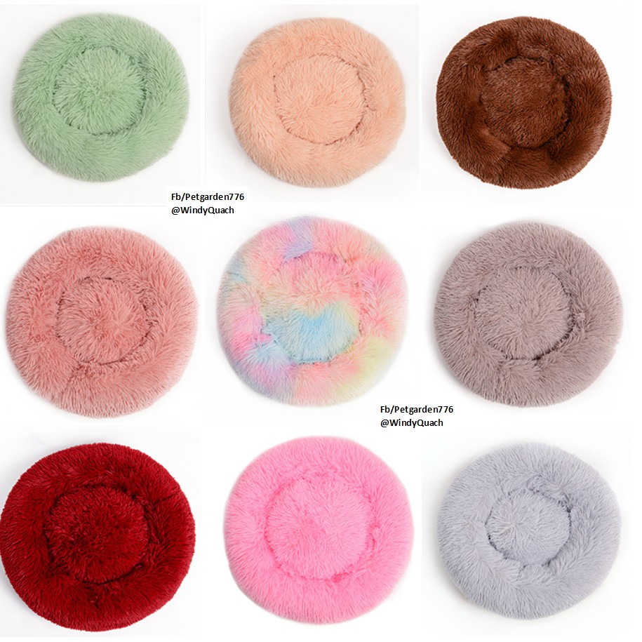 Nệm Chó Mèo Tròn Đủ Màu Cao Cấp Size 60cm