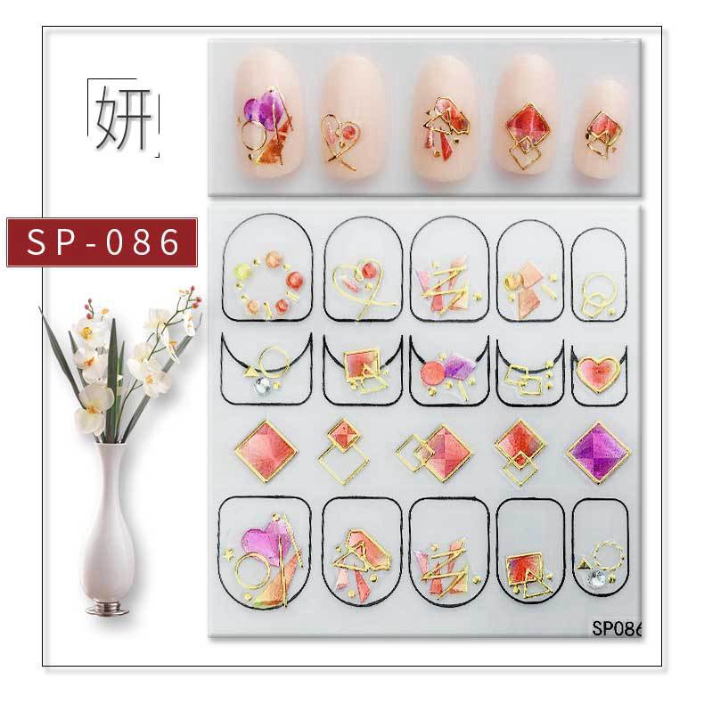 Pha lê đá 3D dán móng tay màu laser trang trí nghệ thuật bắt mắt