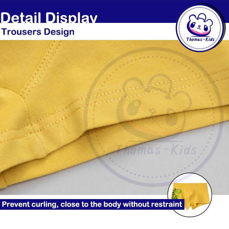 Set 5 Quần Lót Boxer Cotton In Họa Tiết Khủng Long Hoạt Hình Cho Bé Trai 3-12 Tuổi