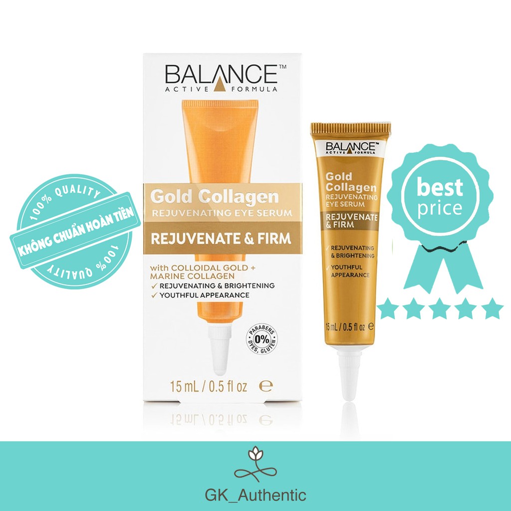 Tinh Chất Cải Thiện Lão Hóa Vùng Mắt 15ml- Balance Active Formula Gold Collagen Rejuvenating Eye Serum
