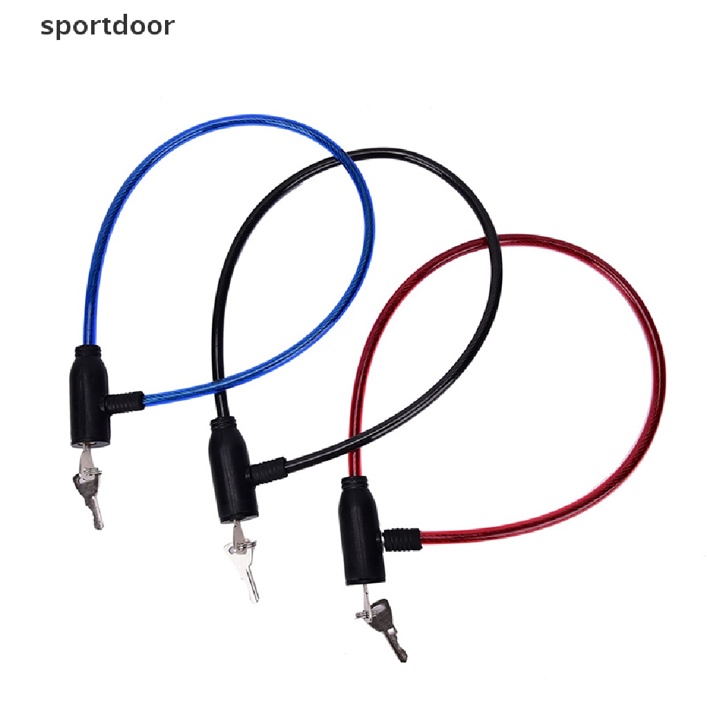 1 Dây Cáp Khóa Xe Đạp Chống Trộm 8x640mm Kèm 2 Chìa Khóa