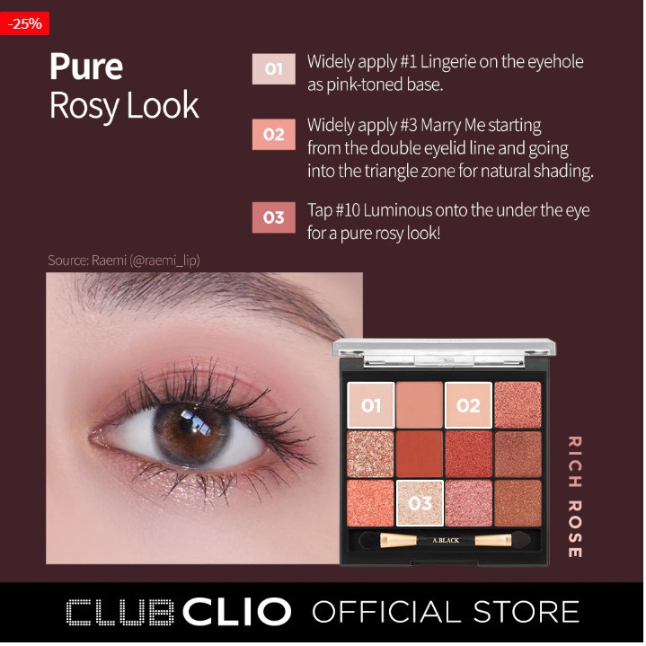 {XẢ KHO SỈ} Bảng Phấn Mắt 12 Màu A.Black Glam Change Multi Palatte by Clio 14.4g