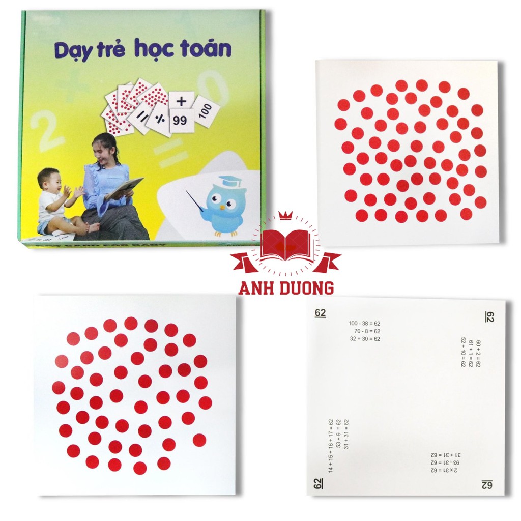 THẺ HỌC TOÁN NÂNG CAO 109 THẺ- FLASHCARD CHUẨN PP GLENN DOMAN- THẺ DOT TOÁN CHUYÊN SÂU