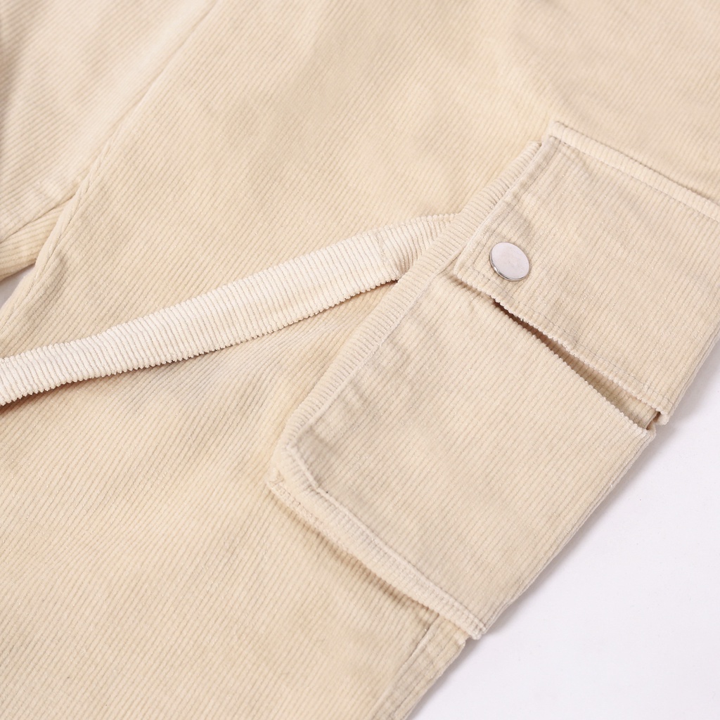 Quần dài NEEDS OF WISDOM Strap Cargo Pants - Cream - Local Brand Chính Hãng