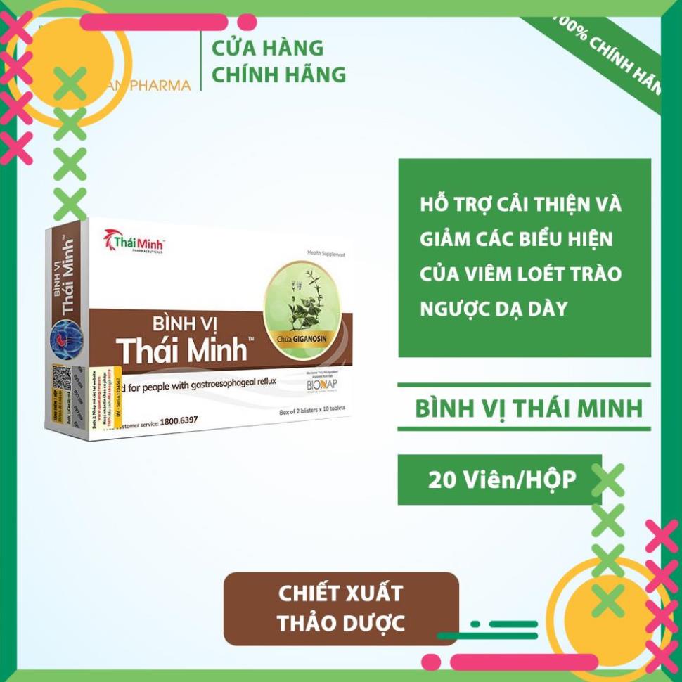 Bình Vị Thái Minh - hỗ trợ cải thiện và giảm các biểu hiện của viêm loét trào ngược dạ dày CN76