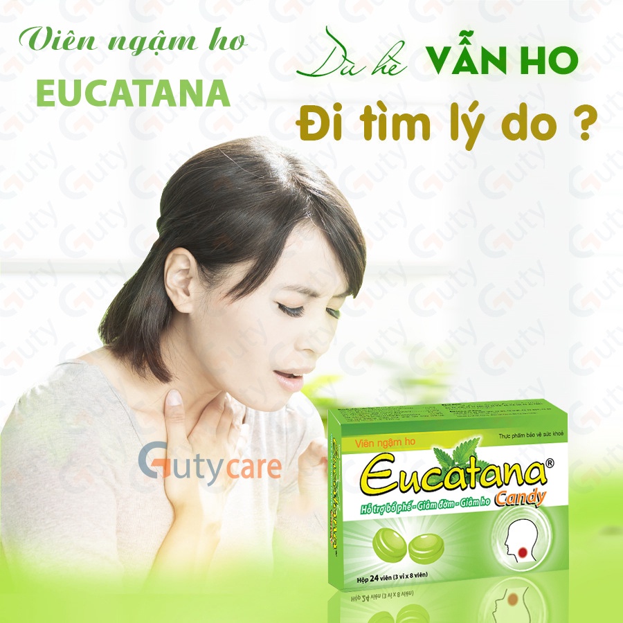 Viên Ngậm Ho EUCATANA hỗ trợ làm giảm ho bảo vệ sức khỏe - Hộp 24 viên