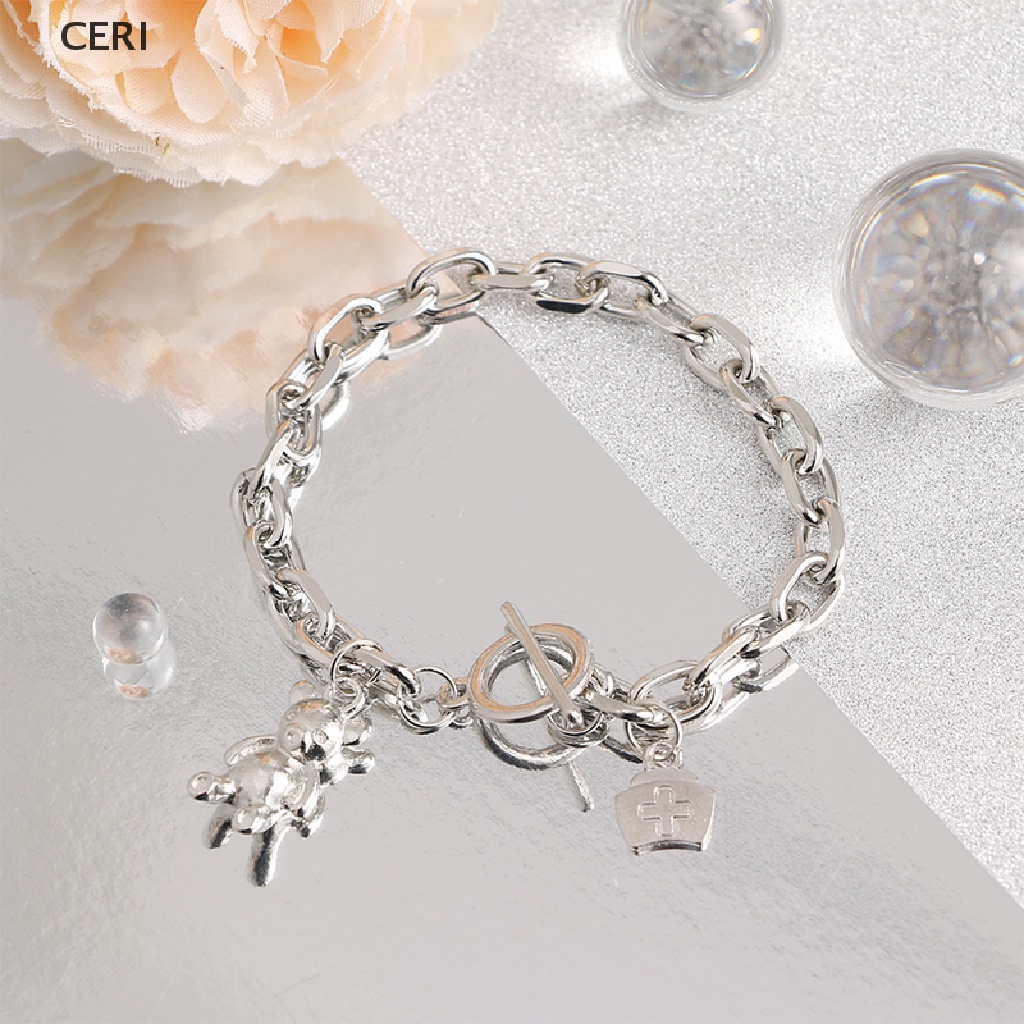 Vòng Tay Mặt Hình Gấu Dễ Thương Có Thể Điều Chỉnh Cho Nam Nữ