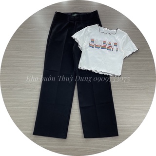 Áo croptop viền bèo