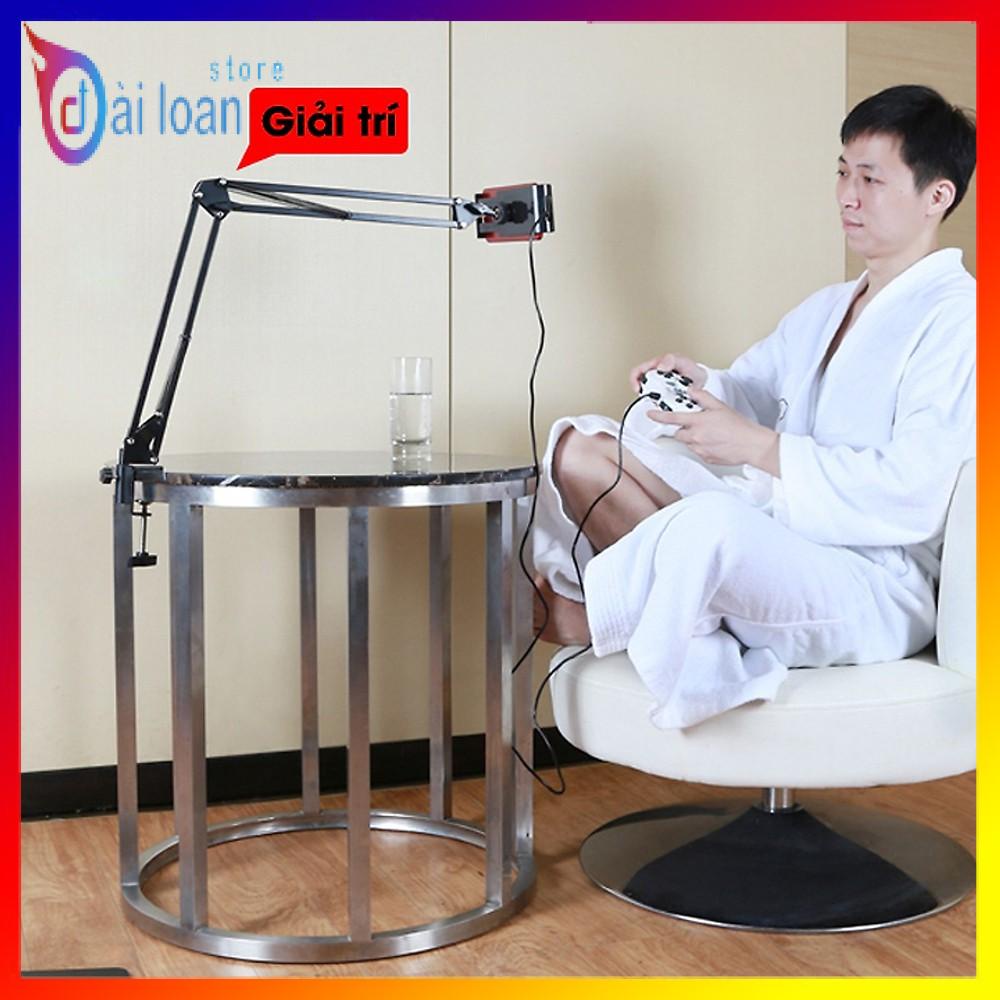 Giá đỡ kẹp máy tính bảng, điện thoại hỗ trợ livestream, quay video, giải trí, dễ dàng điều chỉnh vị trí