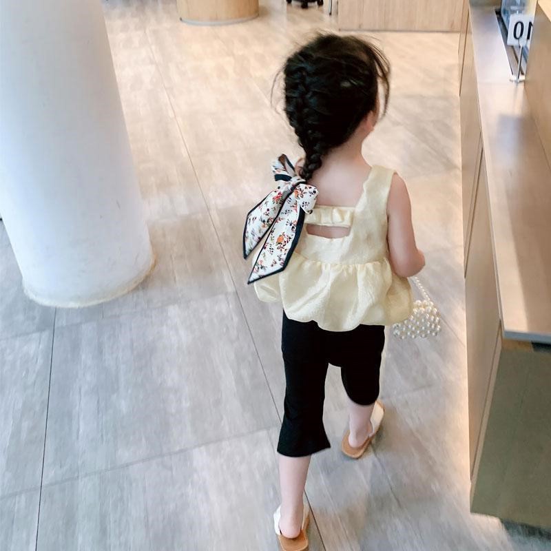 Áo Không Tay Đính Nơ Màu Sắc Kẹo Ngọt Thời Trang Mùa Hè Hàn Quốc Cho Bé Gái
