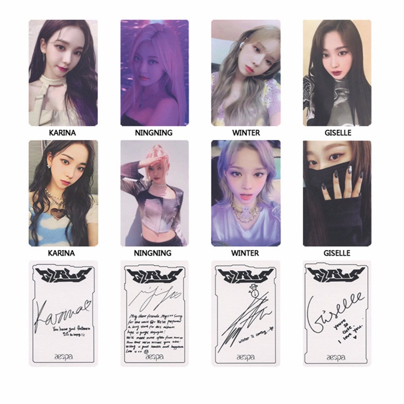 Set 8 Tấm Ảnh LOMO Card Aespa Nhóm Nhạc KARINA Ninging