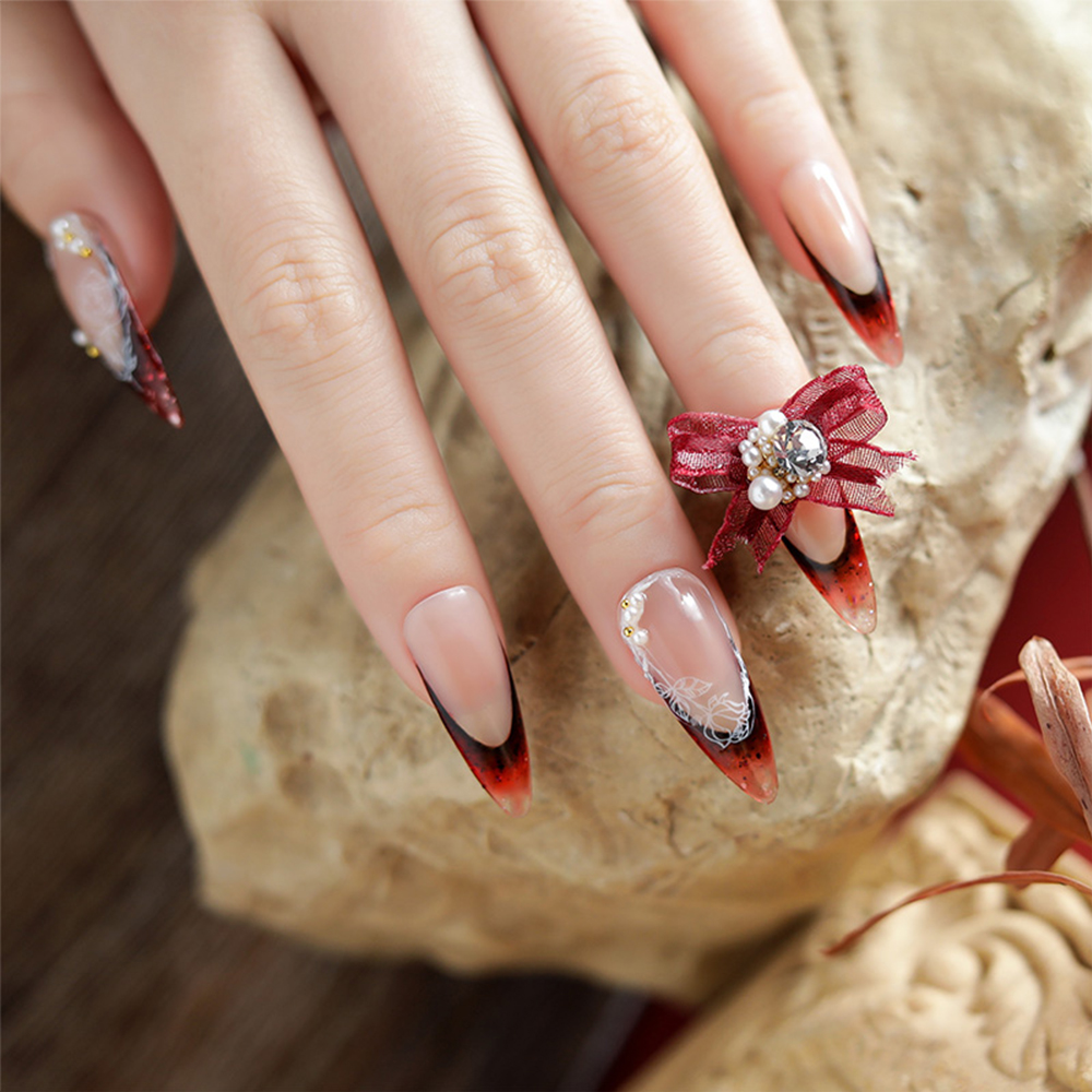 [Hàng mới về] Miếng Dán Trang Trí Móng Tay 3D Hình Hoa Hồng Nghệ Thuật