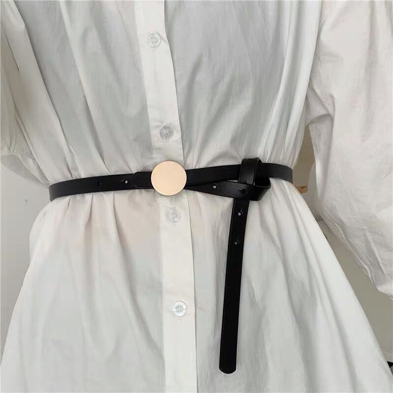 Đai váy bản nhỏ 3 kiểu mặt Sim sim shop TL016 1.3cm - Thắt lưng váy nữ bản nhỏ đai nịt quần váy áo vest sơ mi