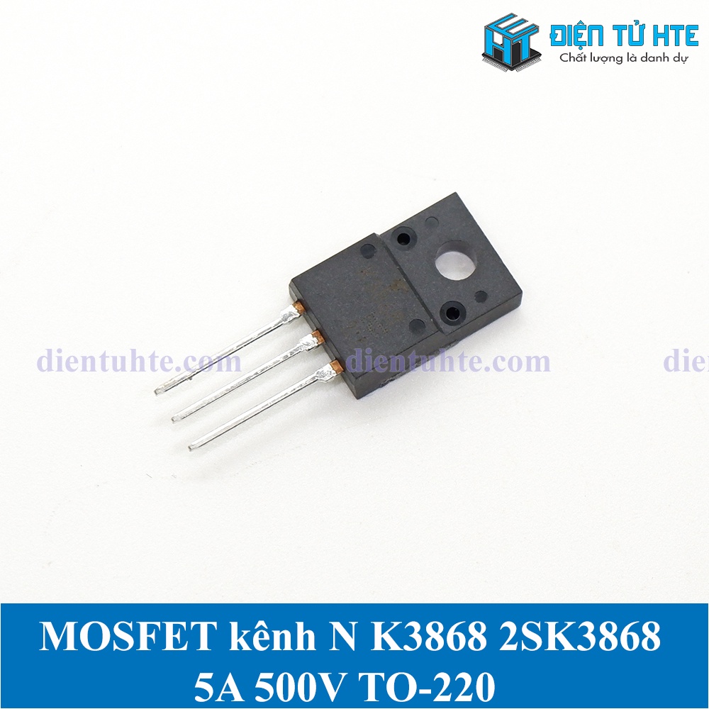 MOSFET kênh N K3868 5A 500V TO-220 Mới chính hãng