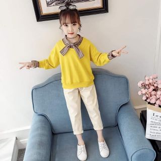 Sét nỉ cổ nơ