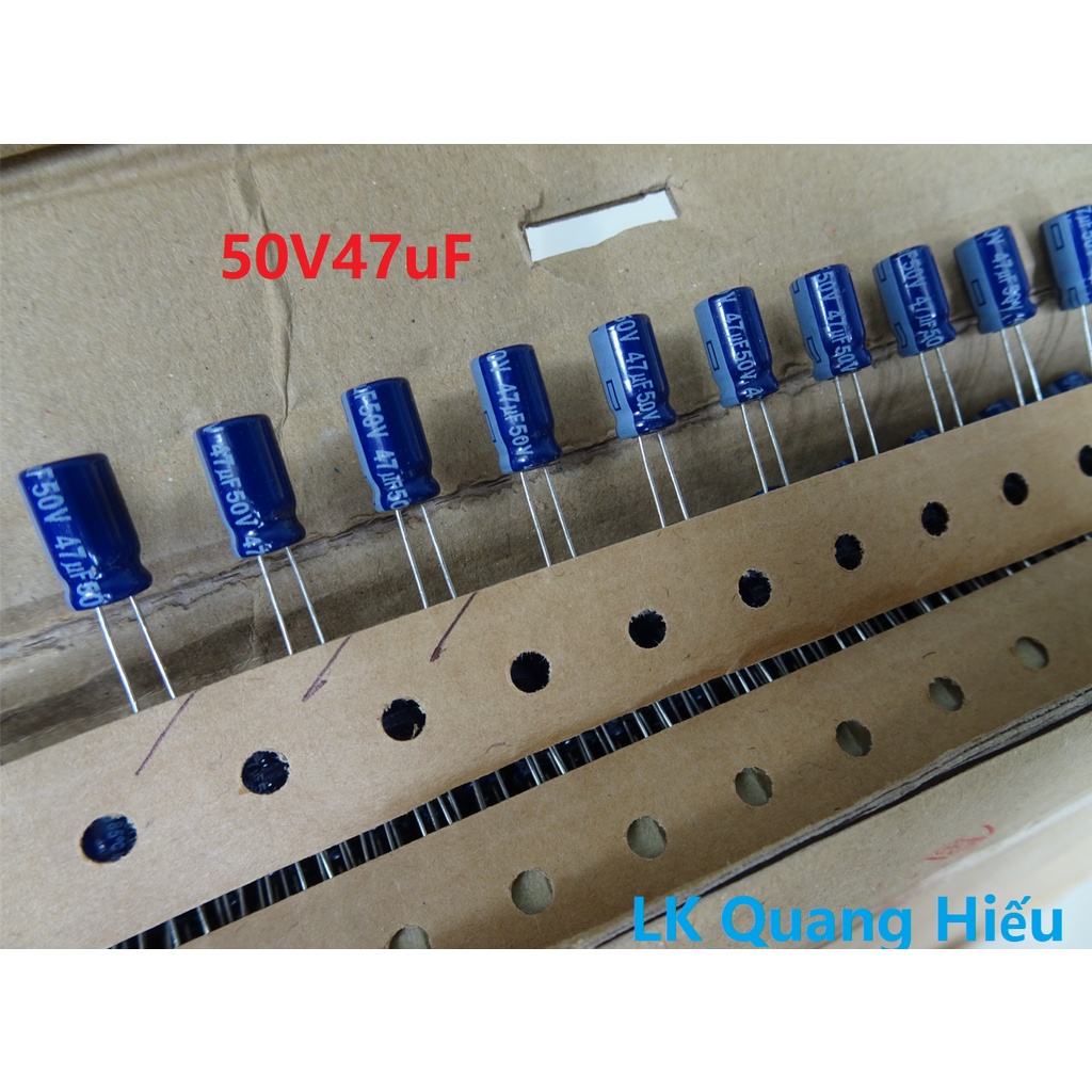 Tụ hóa 50v 47uf chính hãng Panasonic mới 100%