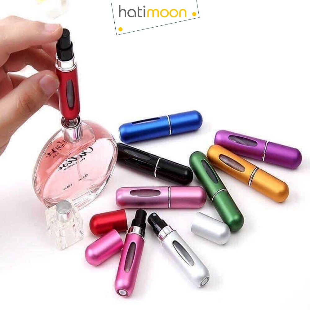 Bình chiết nước hoa, chai nhôm đựng nước hoa mini vỏ nhôm lõi thủy tinh 8ml H0011
