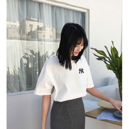 🌸Siêu Rẻ 💯  ÁO THUN, ÁO PHÔNG TAY LỠ UNISEX NY, đủ size M L XL XXL CHẤT ĐẸP CÓ FREESHIP | BigBuy360 - bigbuy360.vn