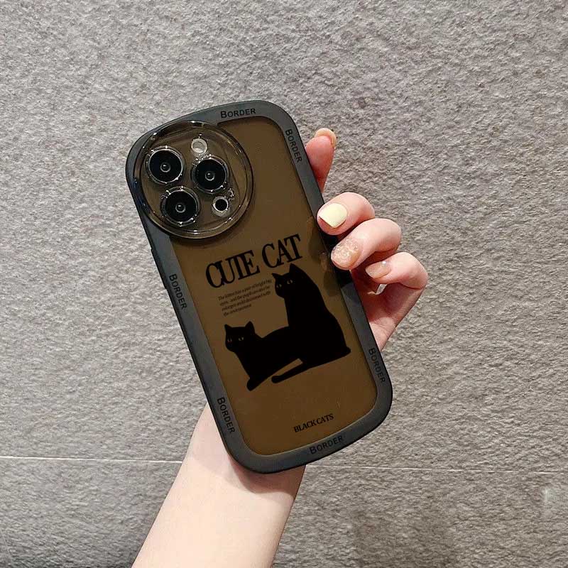 Ốp Điện Thoại Hình Mèo Đen Cho Realme 10 C33 C35 C21Y C25Y 5 5i 6i C3 RealmeC11 C11 2021 C25 C15 C12 C2 Realme Narzo 50A Prime