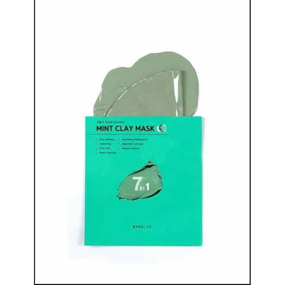 MẶT NẠ MINT BARULAP BLACK CLAY MASK 7IN1_ XANH MINT