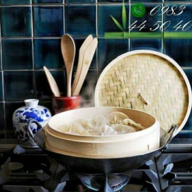 Tre tự nhiên- Tre VN- Xửng hấp lồng hấp tre 1 tầng đủ size -Xưởng SX -Mây tre đan việt