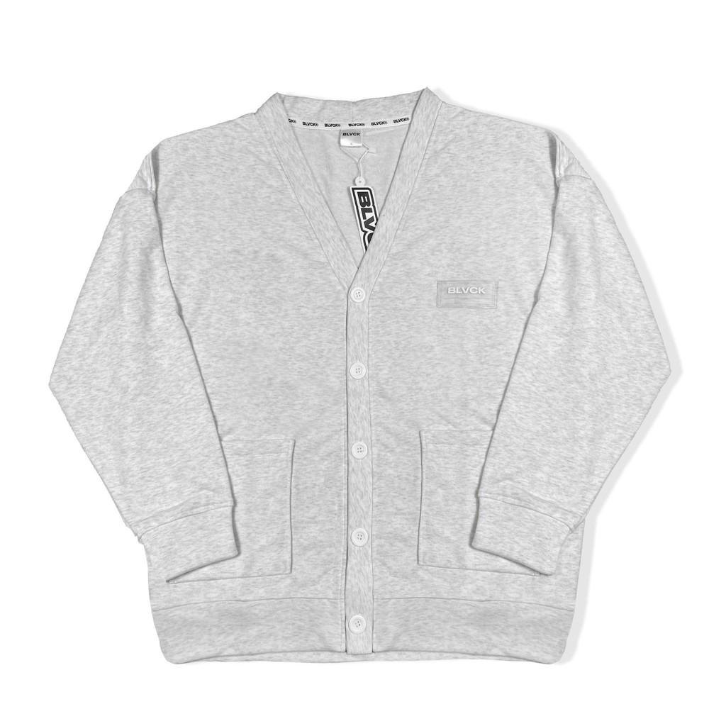 Áo khoác BLVCK Cardigan basic - Màu xám