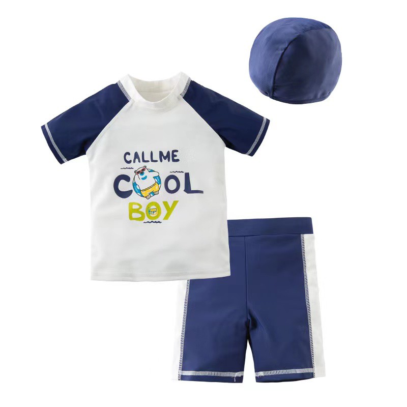 Set đồ bơi kèm mũ CALL ME COOL BOY cực ngầu mẫu mới 2021