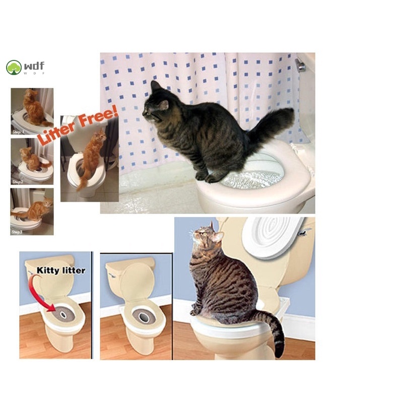 Khay tập đi vệ sinh đựng chất thải sử dụng trên toilet dành cho mèo cưng