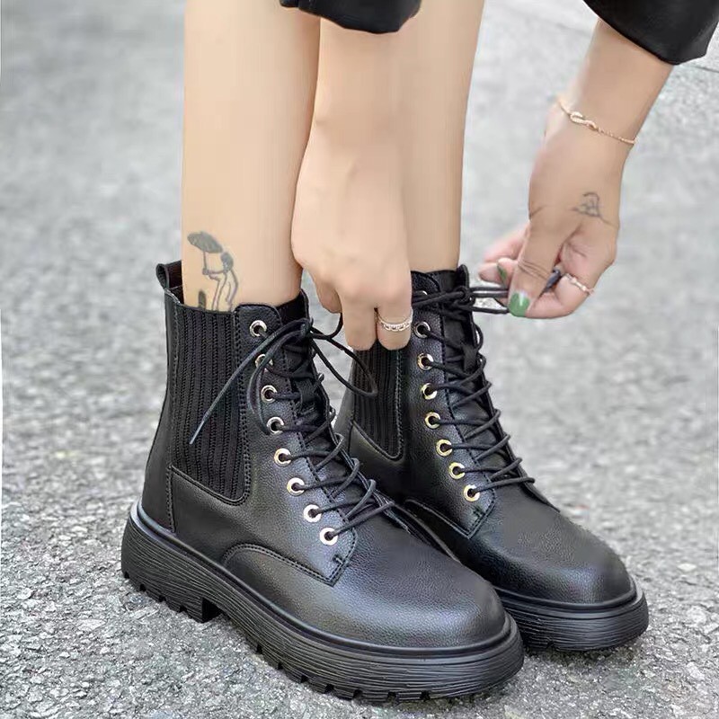 Hàng Mới Về- Bốt nữ cổ lửng gót vuông 5cm cực xinh | BigBuy360 - bigbuy360.vn