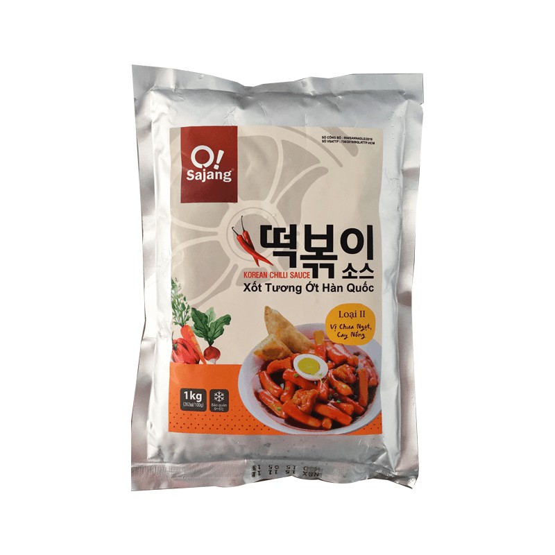Sốt ớt sẵn nấu tokbokki bánh gạo xào cay Hàn Quốc 1kg
