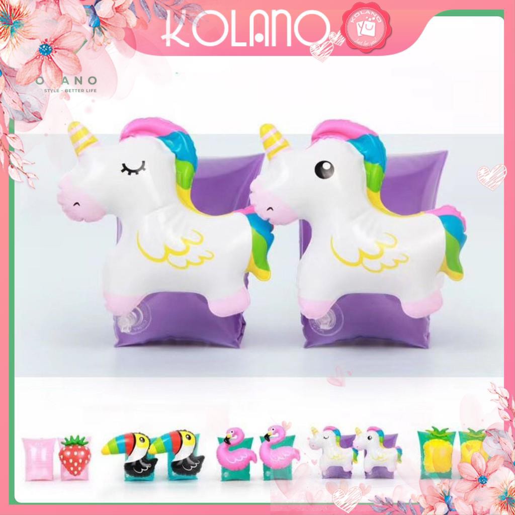 Phao Bơi Cho Bé Tập Bơi KOLANO Phao Tay Cho Bé An Toàn Hình Kỳ Lân - Ngựa 1 Sừng (Unicorn) SS-001189