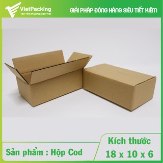 [BAO BÌ ĐẸP] 50 hộp carton đóng hàng size 18x10x6 vuông vức, cứng cáp