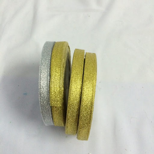 Ruy băng kim tuyến bản 1cm dài 22m