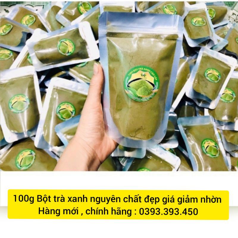 [ CAM KẾT CHUẨN KO SẼ ĐỀN BÙ KHÁCH ] Bột trà xanh nguyên chất đẹp da, giảm nhờn , hàng mới , chính hãng