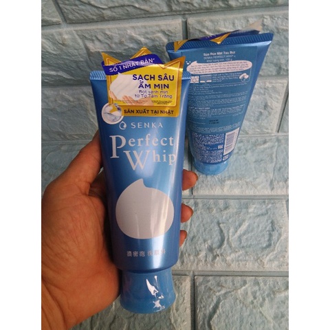 Date 4/8/2025 Sữa Rửa Mặt Tạo Bọt Làm Sạch Sâu Chiết Xuất Tơ Tằm Trắng Senka Perfect Whip U 120g Nhậ