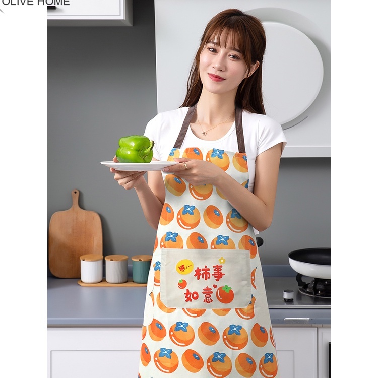 Tạp Dề Chống Thấm Nước Có Dây Đeo Vai Dễ Thương Tùy Chỉnh Thời Trang Cho Nữ