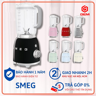 Máy xay sinh tố SMEG - 800W, lưỡi xay Cromargan không gỉ  Màu : Trắng - bạc - xanh blue - kem