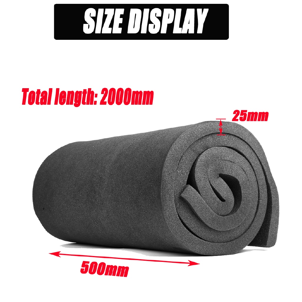 Đệm Cao Su Xốp Hai Màu 2000X50X25mm Thay Thế Cho Ghế Ngồi Xe Hơi