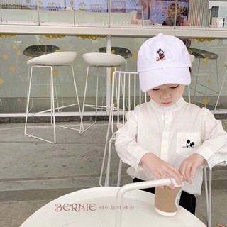 Set Áo sơ mi Mickey dài tay + quần dài đen, phong cách soái ca cho bé trai V35, quần áo cho bé Namkidshop