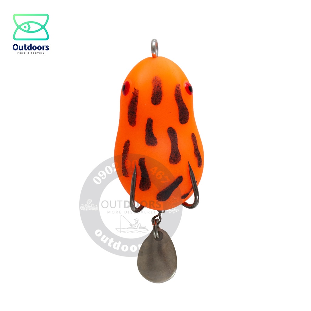 Mồi câu lure nhái hơi Coastline HTFrog 4cm- 7.5g (Có muỗng) dùng câu cá lóc, cá chẽm, cá quả