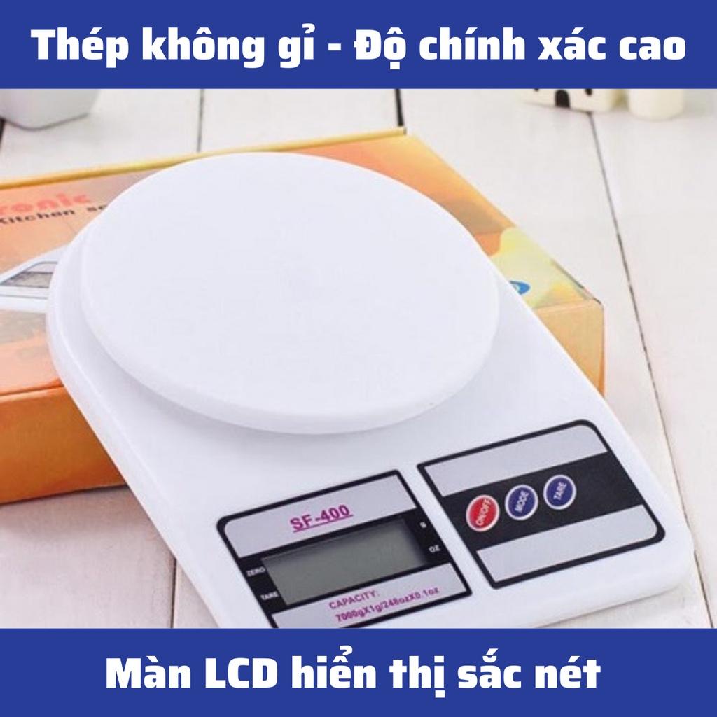 Cân Tiểu Ly SF400 - Cân Điện Tử Nhà Bếp Định Lượng 1g - 5kg Độ Chính Xác Cao Nhỏ Gọn Làm Bánh Mini Cân Tiểu Li Pin AA