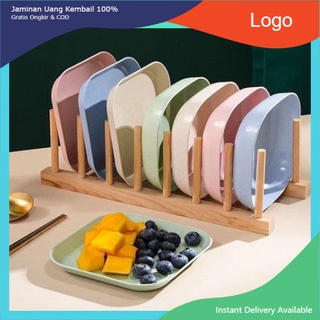 Sỉ , lẻ Set 8 đĩa lúa mạch màu pastal siêu xinh, đĩa lúa mạch hình vuông đựng thức ăn...