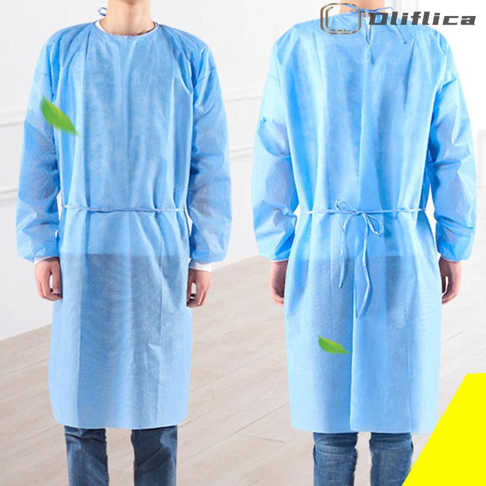 Mới Set 10 Áo Bảo Hộ Cách Ly Bằng Vải Không Dệt Dùng Một Lần